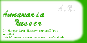 annamaria nusser business card